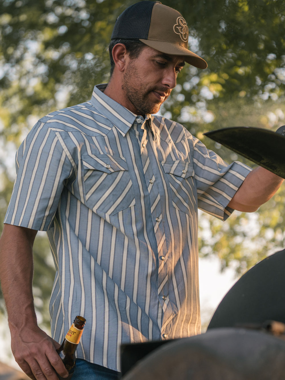 Short Sleeve Vintage Cotton Pearl Snap - Schaefer Outfitter