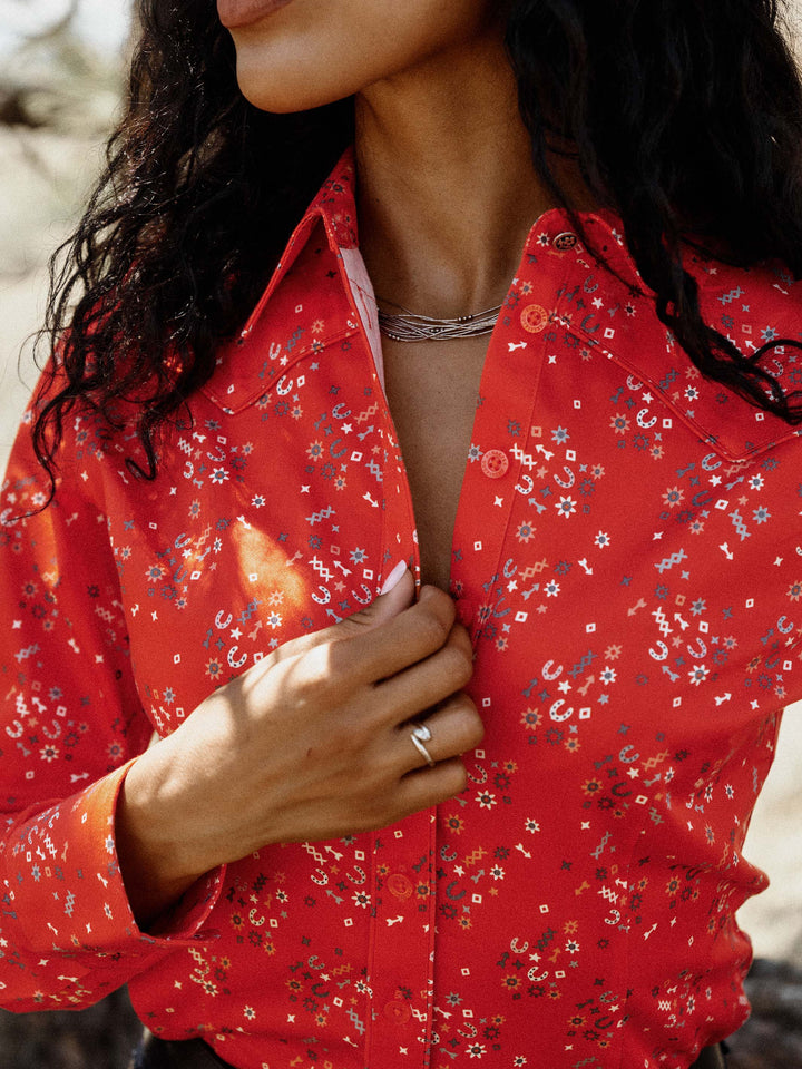 WOMEN'S PRINTED REATA SHIRT - Schaefer Outfitter