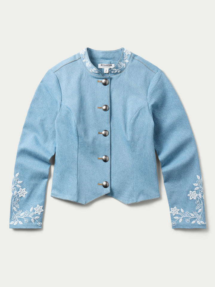 QUEEN OF THE RODEO BEADED DENIM JACKET - Schaefer Outfitter